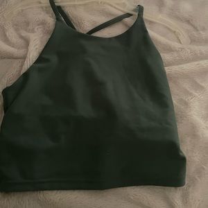 Old navy athletic green tank top with built-in bra